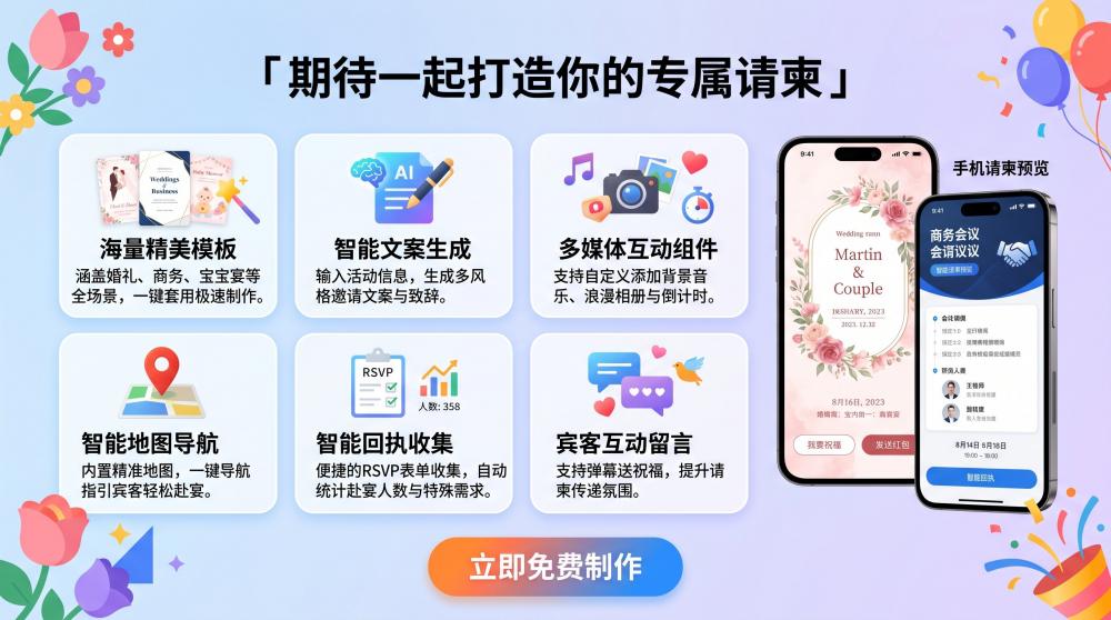 电子邀请函设计攻略｜1分钟速成沙龙请柬，小白也能零失误